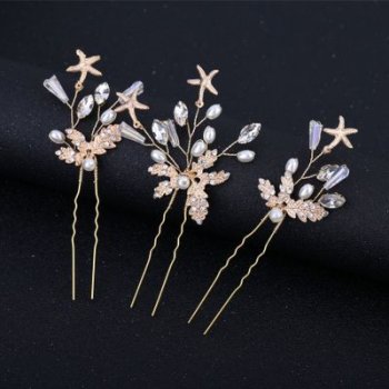 2 piece Bridal Wedding Star Hair Pins